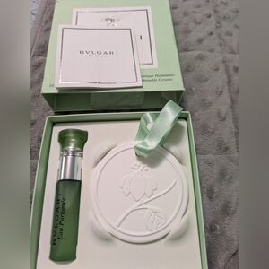Bvlgari  Parfumée Gift Set-Au the Vert Perfume and Perfumable Ceramic